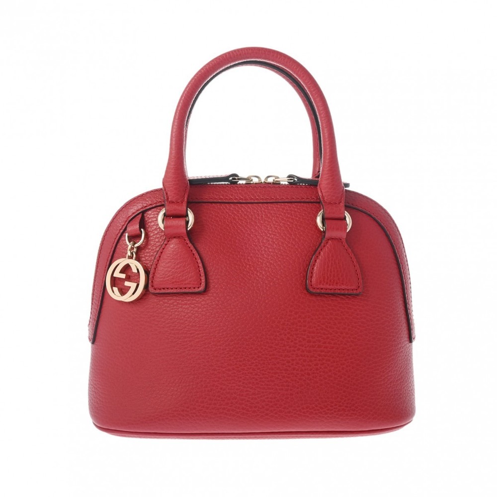 Gucci Outlet Leather 2WAY Bag Red